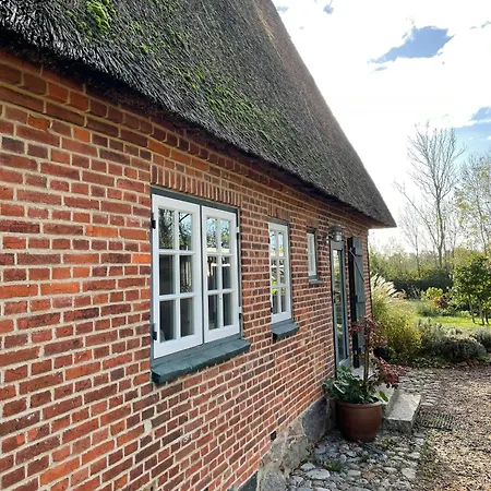 Thatched Brick House Near The River Schlei *